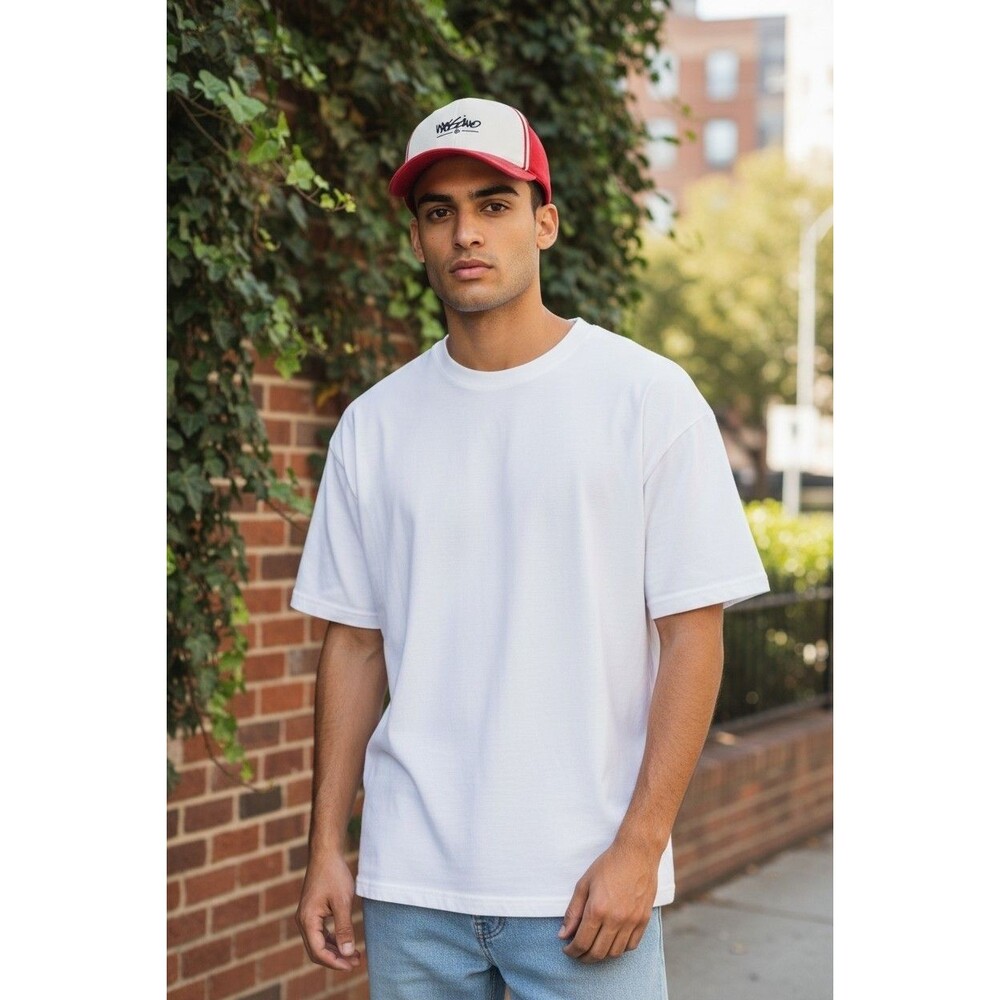 Y2K Mosimo Red White Spellout Adjustable Flex Hat Cap Adult One Size